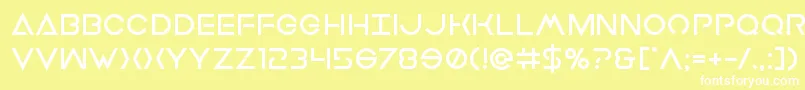 フォントEarthorbiterbold – 黄色い背景に白い文字