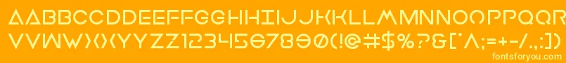 Earthorbiterbold Font – Yellow Fonts on Orange Background