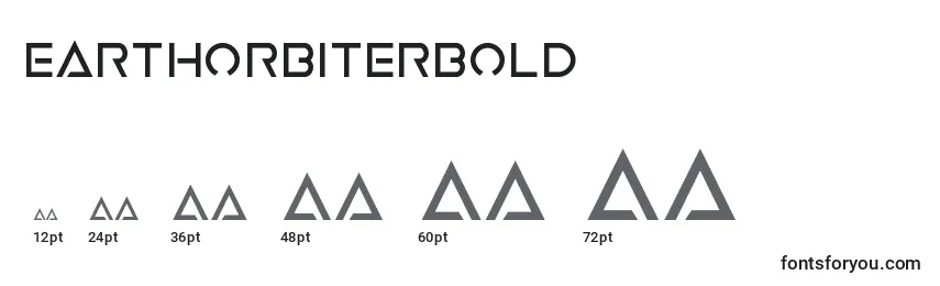 Размеры шрифта Earthorbiterbold
