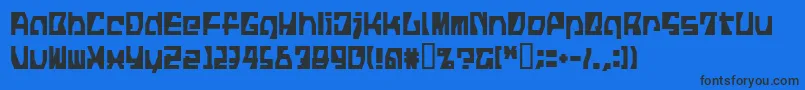 LvdcFickle Font – Black Fonts on Blue Background