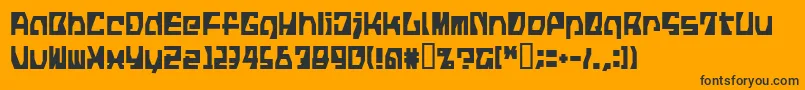 LvdcFickle Font – Black Fonts on Orange Background