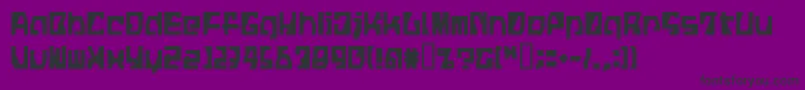 LvdcFickle Font – Black Fonts on Purple Background