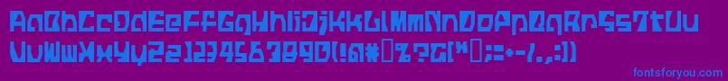 LvdcFickle Font – Blue Fonts on Purple Background