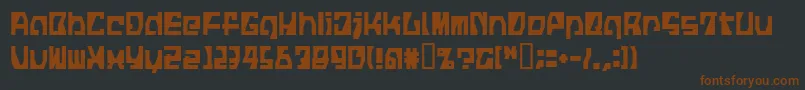 Шрифт LvdcFickle – коричневые шрифты на чёрном фоне