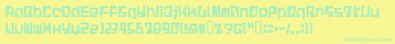 LvdcFickle Font – Green Fonts on Yellow Background