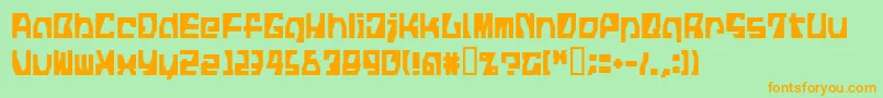 LvdcFickle Font – Orange Fonts on Green Background