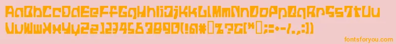 LvdcFickle Font – Orange Fonts on Pink Background