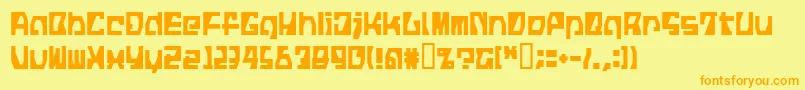 LvdcFickle Font – Orange Fonts on Yellow Background