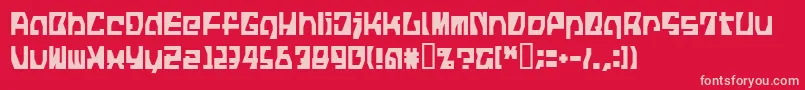 LvdcFickle Font – Pink Fonts on Red Background