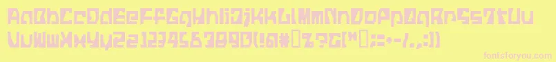 LvdcFickle Font – Pink Fonts on Yellow Background