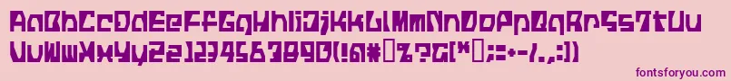 LvdcFickle Font – Purple Fonts on Pink Background