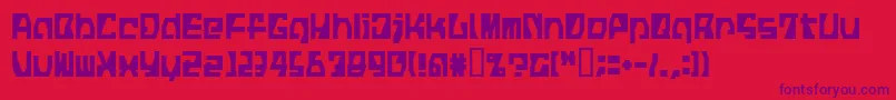 LvdcFickle Font – Purple Fonts on Red Background