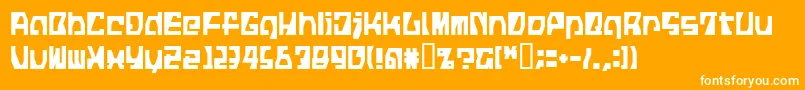 LvdcFickle Font – White Fonts on Orange Background