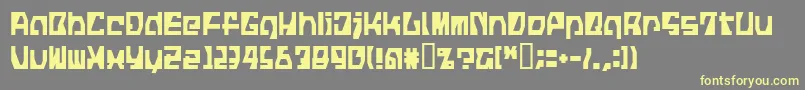 LvdcFickle Font – Yellow Fonts on Gray Background