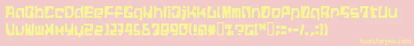 LvdcFickle Font – Yellow Fonts on Pink Background
