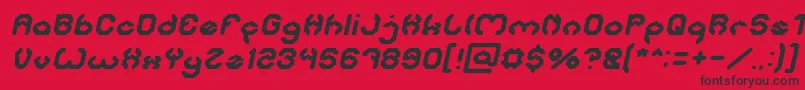 BizzareItalic Font – Black Fonts on Red Background