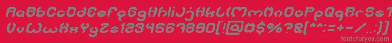 BizzareItalic Font – Gray Fonts on Red Background
