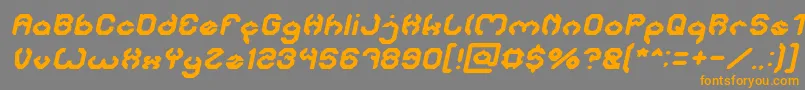 BizzareItalic Font – Orange Fonts on Gray Background