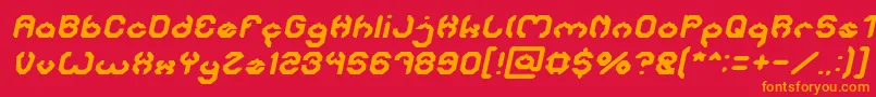 BizzareItalic Font – Orange Fonts on Red Background