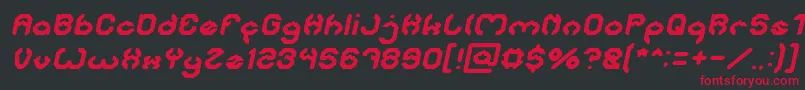 BizzareItalic Font – Red Fonts on Black Background