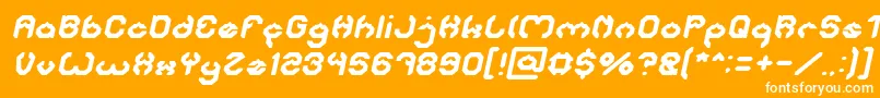 BizzareItalic Font – White Fonts on Orange Background