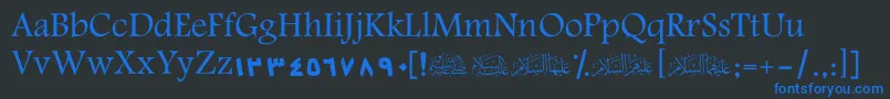 Więcej informacji o czcionce ScTarablus Czcionka ScTarablus – niebieskie czcionki na czarnym tle