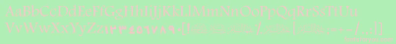 ScTarablus Font – Pink Fonts on Green Background