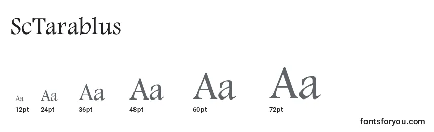 ScTarablus Font Sizes