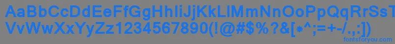 フォントMangalBold – 灰色の背景に青い文字