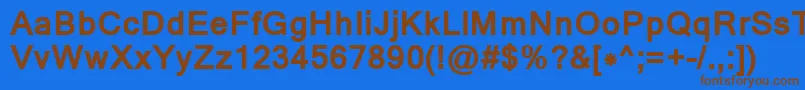 Шрифт MangalBold – коричневые шрифты на синем фоне