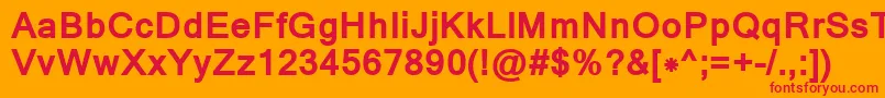 MangalBold-Schriftart – Rote Schriften auf orangefarbenem Hintergrund