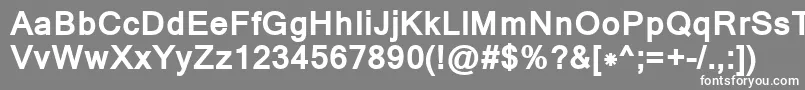 フォントMangalBold – 灰色の背景に白い文字