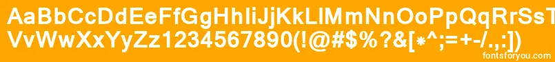 フォントMangalBold – オレンジの背景に白い文字