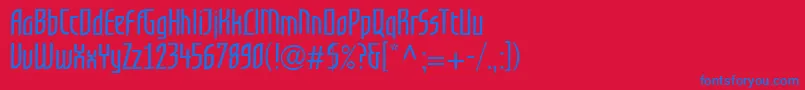 GrafiloneLlSemiBold Font – Blue Fonts on Red Background