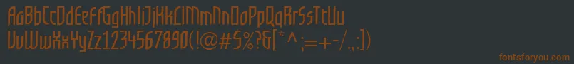 Шрифт GrafiloneLlSemiBold – коричневые шрифты на чёрном фоне