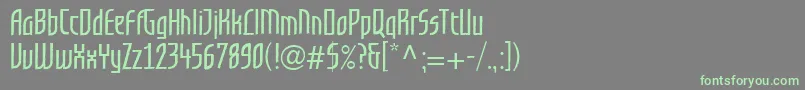 GrafiloneLlSemiBold-fontti – vihreät fontit harmaalla taustalla