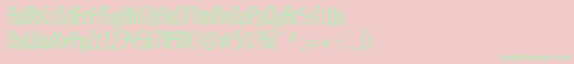 GrafiloneLlSemiBold Font – Green Fonts on Pink Background