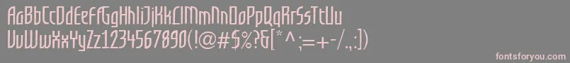 GrafiloneLlSemiBold-Schriftart – Rosa Schriften auf grauem Hintergrund