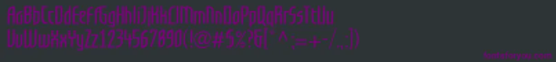 Шрифт GrafiloneLlSemiBold – фиолетовые шрифты на чёрном фоне