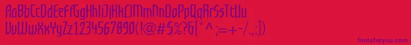 Шрифт GrafiloneLlSemiBold – фиолетовые шрифты на красном фоне