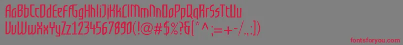 GrafiloneLlSemiBold-Schriftart – Rote Schriften auf grauem Hintergrund