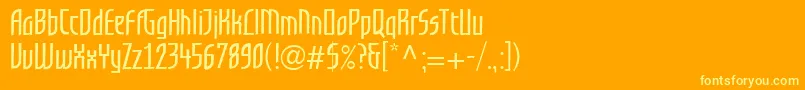 GrafiloneLlSemiBold Font – Yellow Fonts on Orange Background