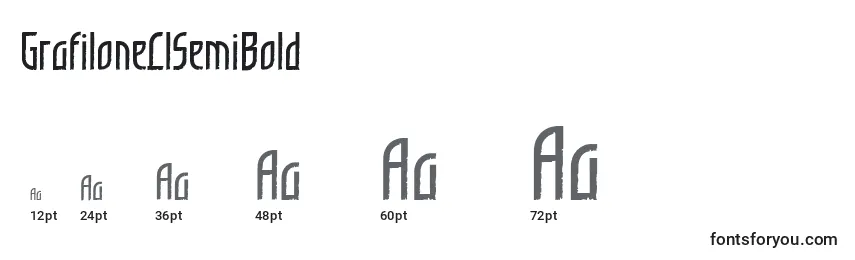 Größen der Schriftart GrafiloneLlSemiBold
