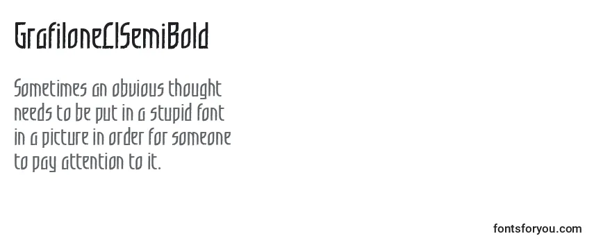 Review of the GrafiloneLlSemiBold Font