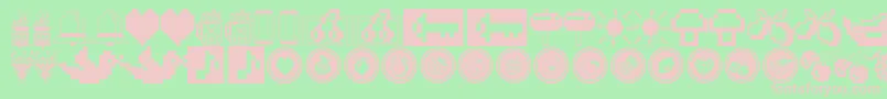 Fontt ffy Font – Pink Fonts on Green Background