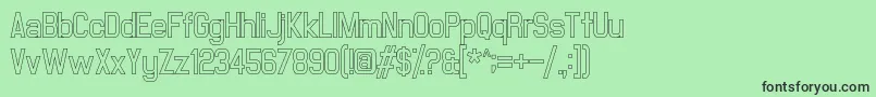 MilestoneOutline Font – Black Fonts on Green Background
