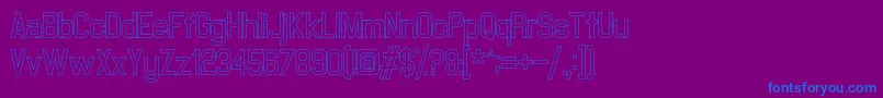 MilestoneOutline-fontti – siniset fontit violetilla taustalla