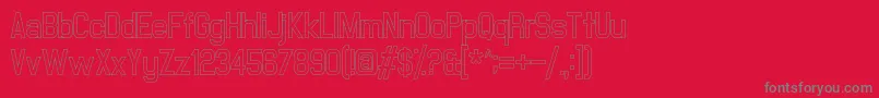 MilestoneOutline Font – Gray Fonts on Red Background