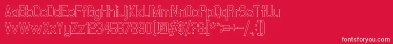 MilestoneOutline Font – Pink Fonts on Red Background