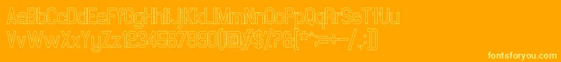MilestoneOutline Font – Yellow Fonts on Orange Background
